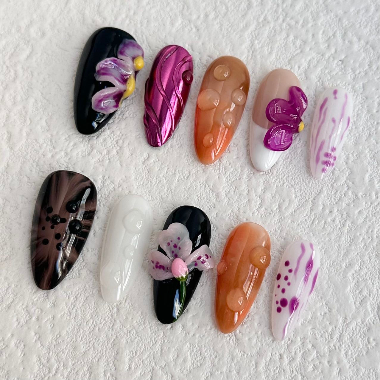 Ongles à coller Midnight Garden