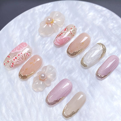 Blossom Elegance Press-on Nails