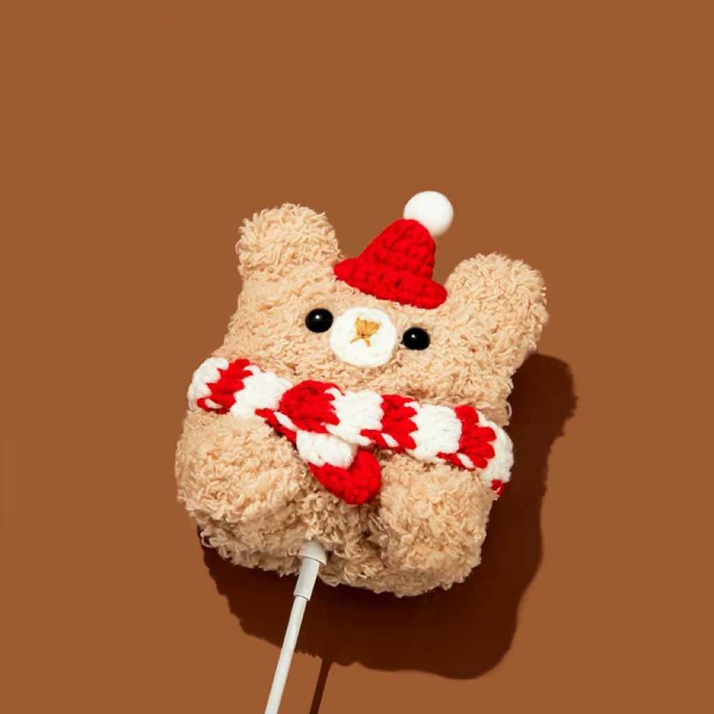 Lovely Scarf Bear AirPod Case