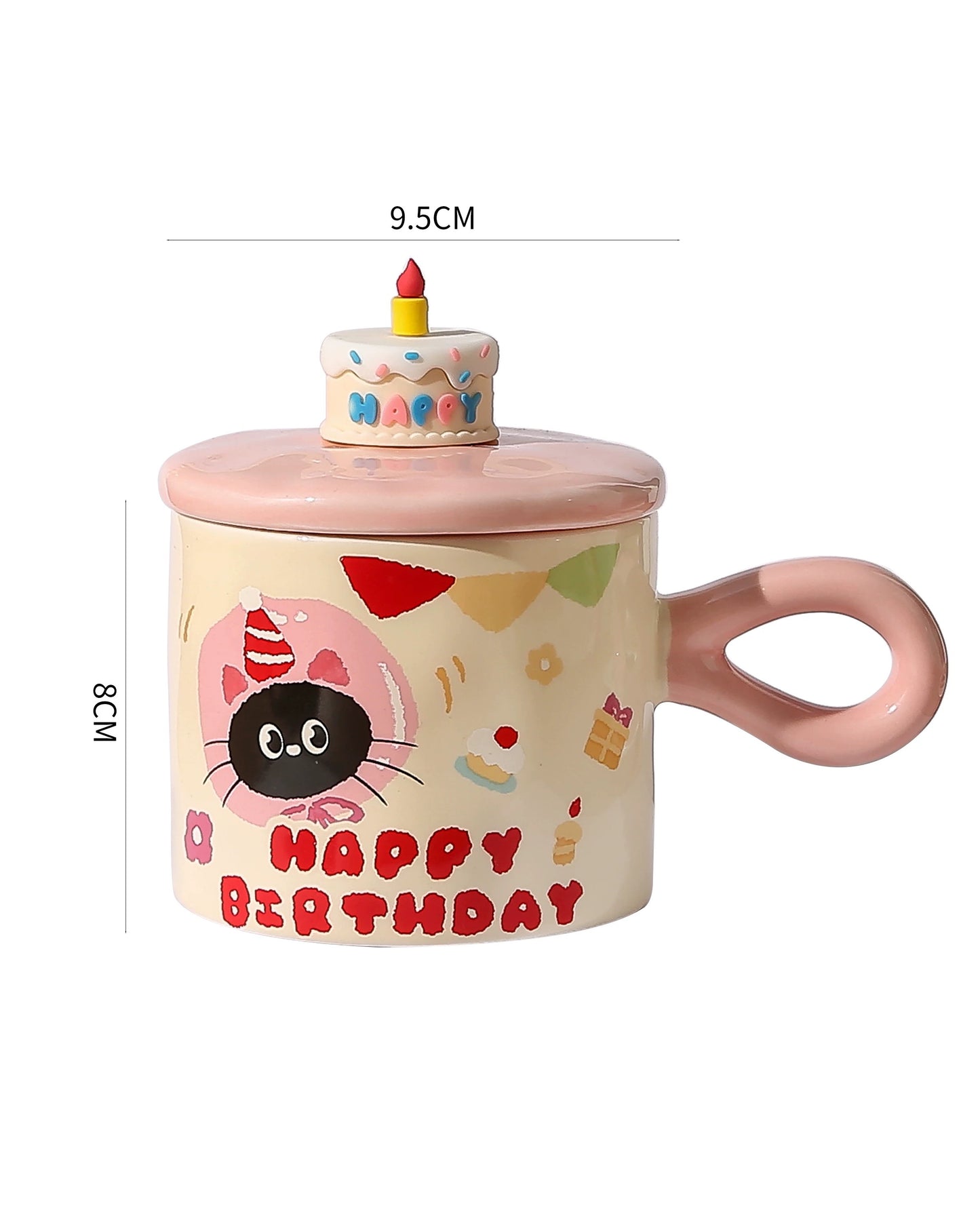 Happy Birthday Lovely Cat Ceramic Mug