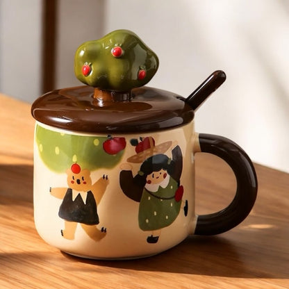 Adorable Apple Tree Ceramic Mug