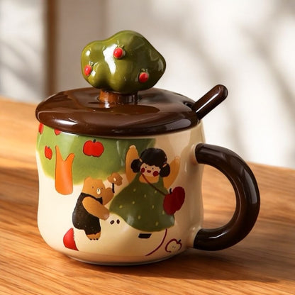 Adorable Apple Tree Ceramic Mug