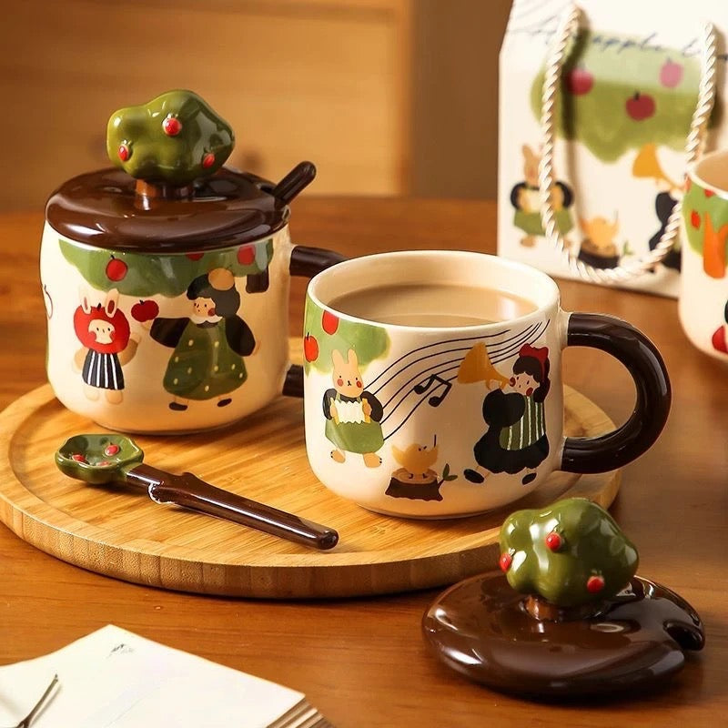 Adorable Apple Tree Ceramic Mug