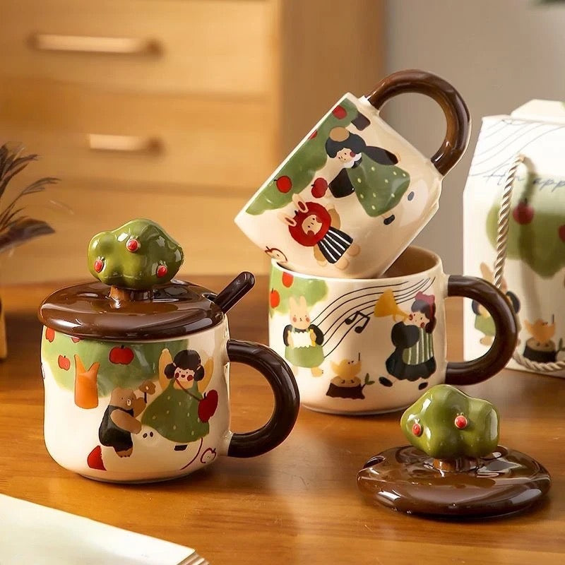 Adorable Apple Tree Ceramic Mug