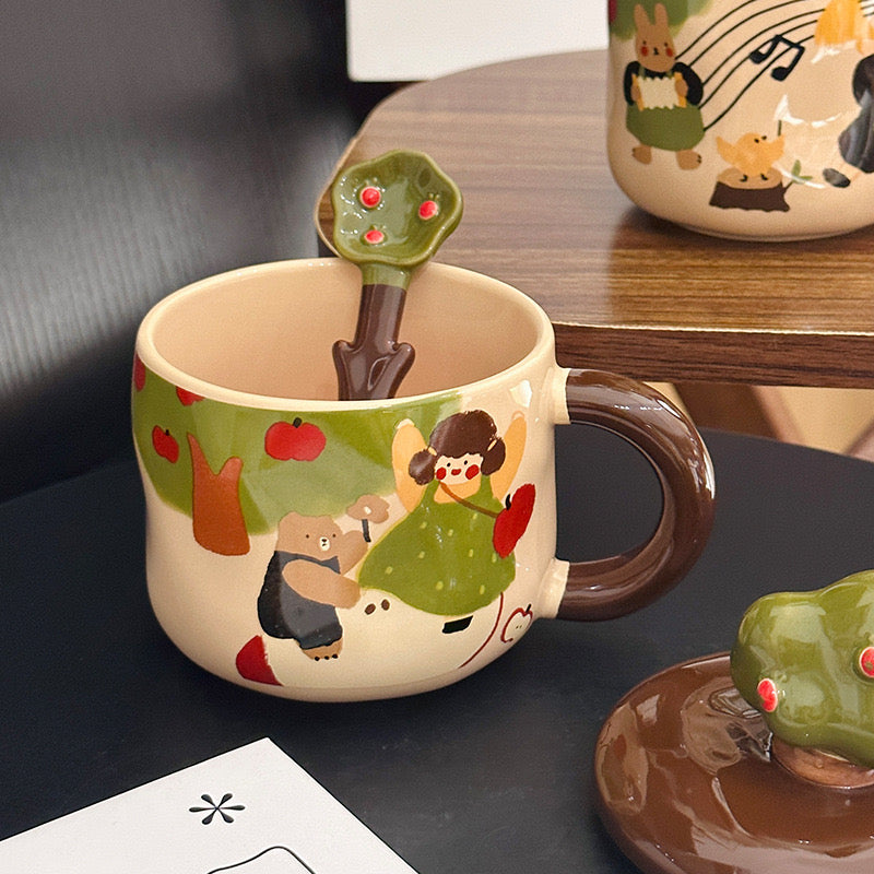 Adorable Apple Tree Ceramic Mug