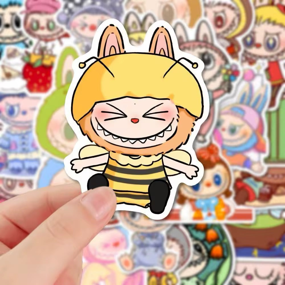 Cute Cartoon Labubu Stickers - 80 Pcs