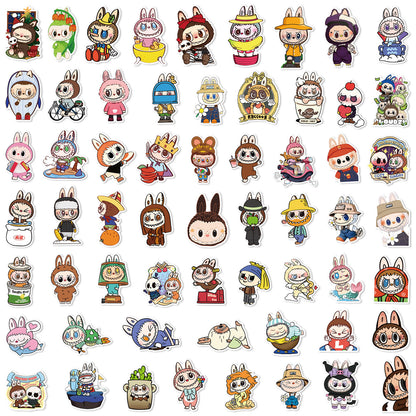 Cute Cartoon Labubu Stickers - 50 Pcs