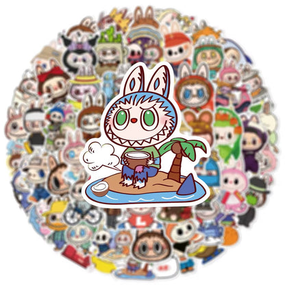 Cute Cartoon Labubu Stickers - 50 Pcs