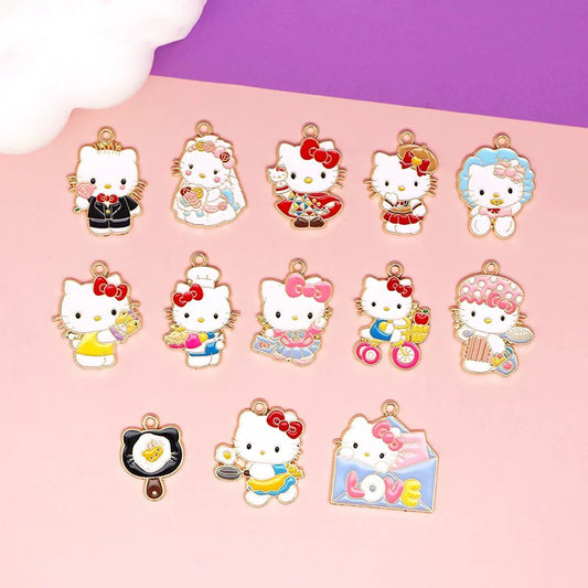 Adorable Kitty Alloy Charms for Jewelry Making