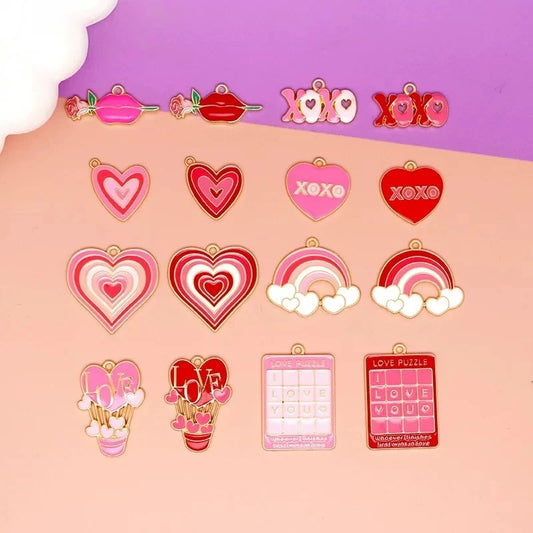 Charming Love-Themed Alloy Charms for Jewelry Making