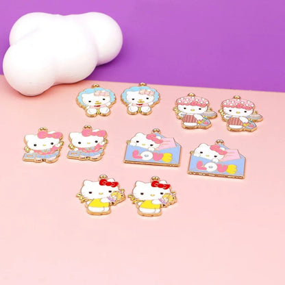 Adorable Kitty Alloy Charms for Jewelry Making