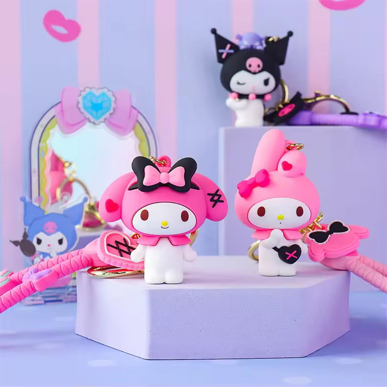 Sweet Sanrio My Melody & Kuromi Keychain