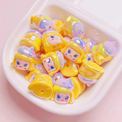 Pearlescent Fairy Tale Beads - Cute Resin Charms for DIY Jewelry & Crafts