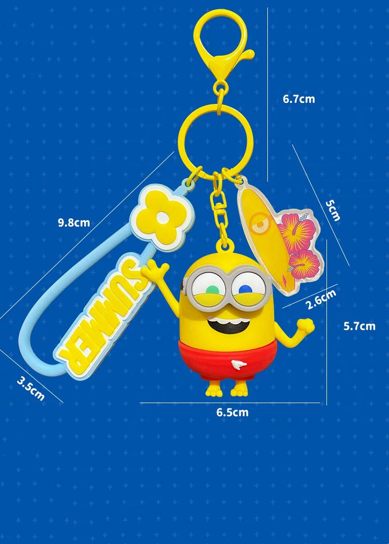 Cute Minion Keychain – Fun Cartoon Accessory, Backpack Charm & Gift