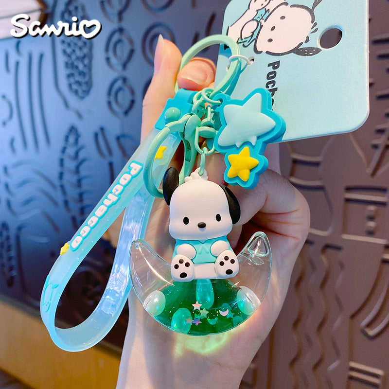 Sanrio Starry Moon Keychain - Cute Cinnamoroll, Pochacco, Kuromi & My Melody Designs for Bags and Keys