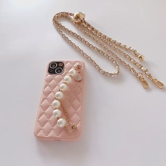 Coque de téléphone à breloques en perles